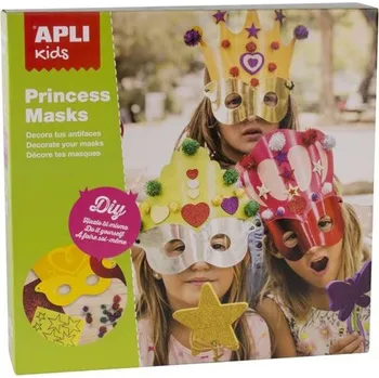 Výtvarná sada Sada pro výrobu masky princezny - 3 ks