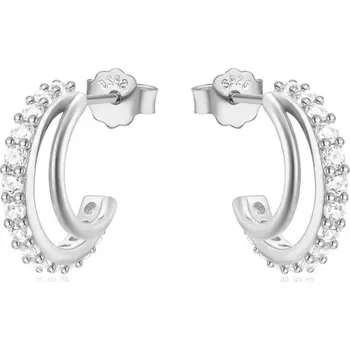 Náušnice Olivie Stříbrné náušnice PŮLKRUHY 9071 Ag 925; ≤1,3 g.