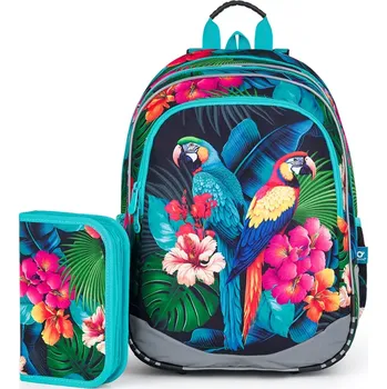 Školní batoh Ara papoušci Topgal ELLY 24004 SET SMALL