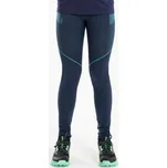 KIPRUN Dětské běžecké legíny bezešvé Kiprun Care 500 12 LET MODRÁ|ZELENÁ