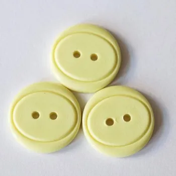 Knoflík Knoflík žlutý pastel 19041 - Žlutá, 20mm
