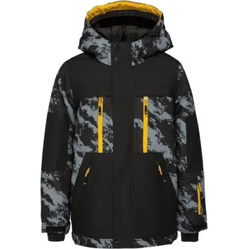 Chlapecká bunda Chlapecká zimní bunda Lewro BENINO 116/122 Černá, Šedá, Žlutá