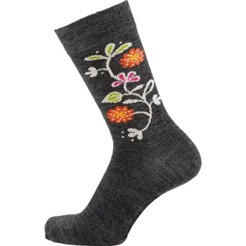 Dámské termoprádlo Merino ponožky Bloom antracite, Bengt & Lotta Švédsko Šedá 35/39