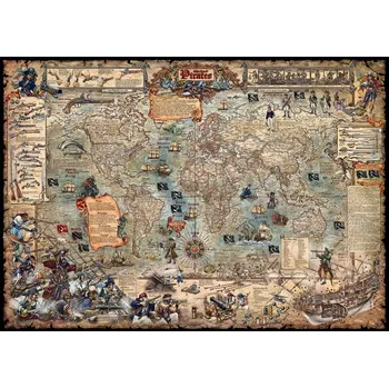 Cestování Mapa světa pro děti The age of pirates / Pirátský svět
