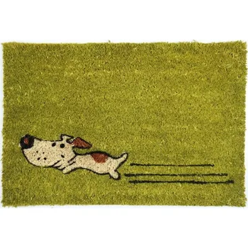 Kokosová rohožka barevná zelený pes - 40 x 60 cm (Kokosová rohož barevná zelený pes)