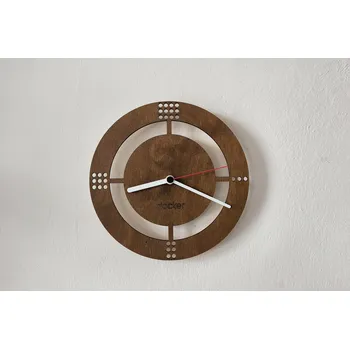 Hodiny Clocker Dřevěné hodiny Dot Barva ručiček: bílá