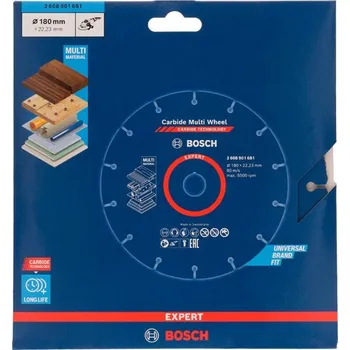 Řezný kotouč BOSCH Víceúčelový řezací kotouč EXPERT Carbide Multi Wheel 180&nbsp;mm, 22,23&nbsp;mm (2608901681)