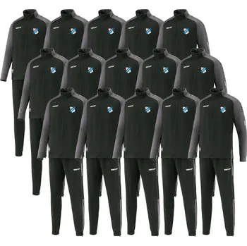 saller tepláková - tréninková souprava X.72 15 ks vč. potisku BARVA: 380 černá-šedá, Velikost: XL