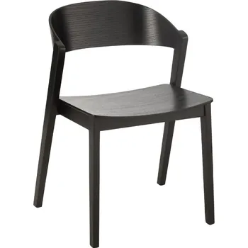 Jídelní židle Černá dubová jídelní židle J-Line Lugane