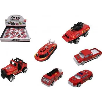 autíčko Teddies Auto hasiči kov/plast 7 cm na volný chod