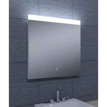 Zrcadlo Besteco Čtvercové LED Zrcadlo NIM 60 x 60 cm s Horním Nastavitelným Osvětlením 3000 K – 6500 K, Dotykový Spínač, Krytí IP44