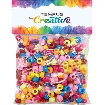 Výtvarná sada Korálky plast neon 9mm 400ks