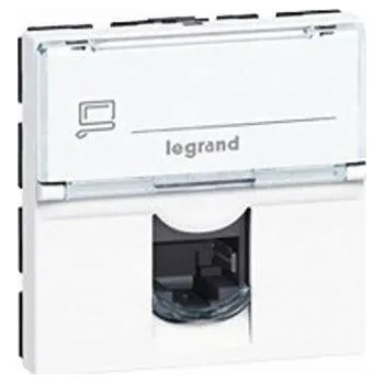 vypínač a zásuvka Legrand 076593 MOSN 1XRJ45 STP C6 2M 90°