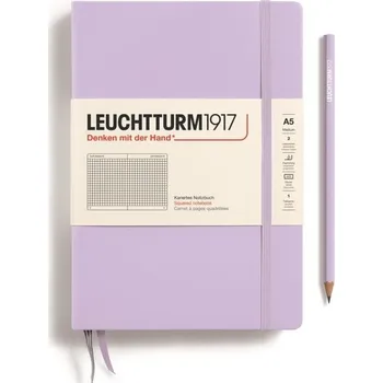 Sešit Leuchtturm1917 Zápisník Lilac Medium A5 čtverečkovaný
