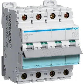 Jistič Hager NDN440 Jistič 4 pól. 40A, char.D, 10 kA