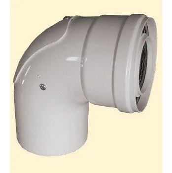 Kouřovod Koleno s revizním otvorem DN60/100 93°, PPs/Al-kondenzační