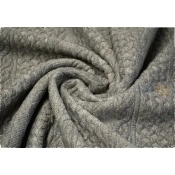 Metráž - Uplet Pes/Vis/El ŠEDÝ PLASTICKÝ VZOR B38718 - Šedá, 150 cm