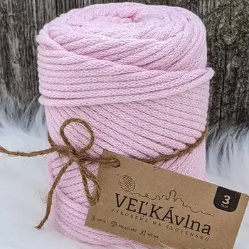 Příze Velká vlna Špagát 3mm Planá růže (Špagátová příze 3mm Ruža šípová)