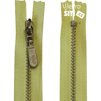 Zip zip kovovy ozdoba SV.ŽLUTÝ N 2802XX - Žlutá, 18cm