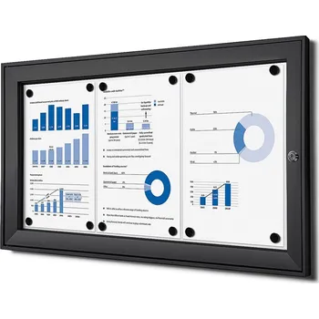 Vnitřní uzamykatelná vitrína základní 3xA4, černá