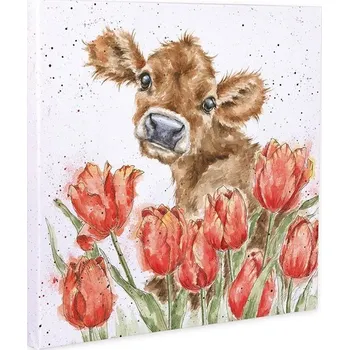Obraz Obraz na plátně "Bessie" Wrendale Designs, 20 x 20 cm – kráva
