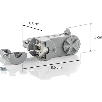 Lampička GLOBAL 3fázový multiadaptér Noa, nosnost 10kg, šedá