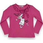 Sezon Dívčí trička s dlouhým rukávem WILD CAT Barva: Růžová, Velikost: 98
