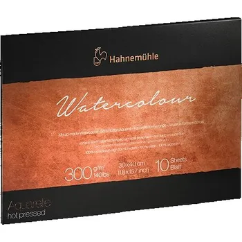Skicář Hahnemühle Watercolour hot pressed 30 x 40 cm, 10 listů