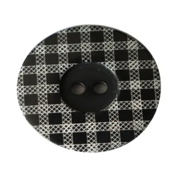 Knoflík Knoflík bíločerný kabát 60065/54 - Bíločerná, 34 mm