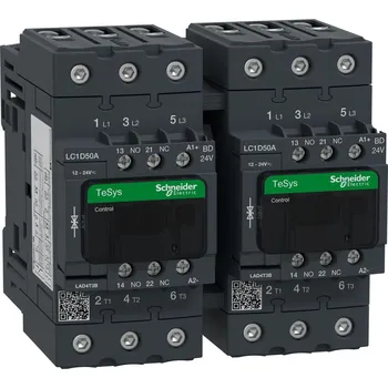 Stykač Schneider Electric LC2D50ABD 3P Everlink stykač reverz. AC3 440V 50A cívka 24V DC
