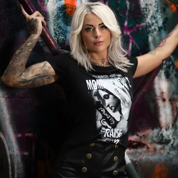 Dámské tričko Dámské triko Yakuza Raise Curved Crew Neck 23127 black velikost: XL