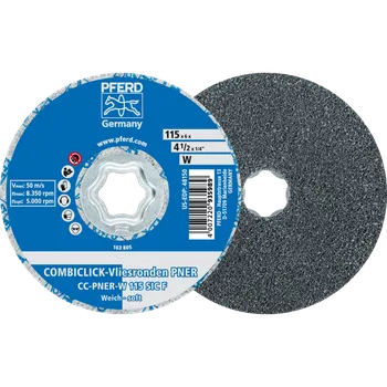Brusný kotouč Pferd 42002046 | Runový kotouč CC-PNER 115 SiC F, COMBICLICK W, měkký