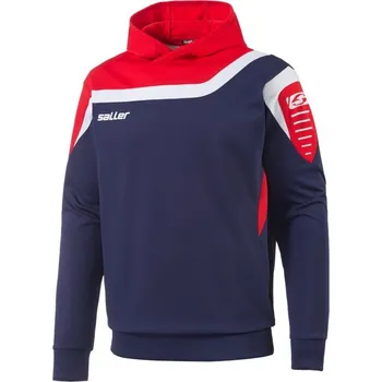 saller mikina s kapucí S.90-VIBE BARVA: 510 tmavě modrá-červená-bílá, Velikost: XXXL