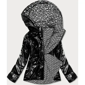 Černo/bílá oboustranná dámská bunda (W588BIG) odstíny bílé 46