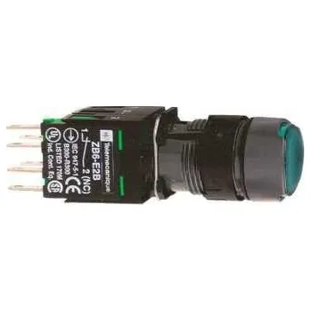 vypínač Schneider Electric XB6AF3B1B Ovládač stiskací prosvětlený lícující s aretací, 1 Z - zelený