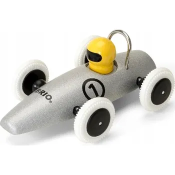 autíčko BRIO Dřevěné závodní auto – stříbrné