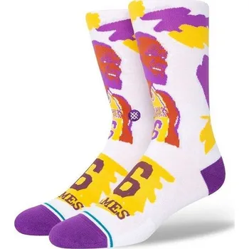 stance Ponožky (nba) paint lebron crew socks white