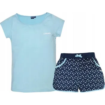 Dámské noční prádlo PYŽAMO USHUAIA - dospělé velikosti Usrh 035 sv. modro - tm. modré Velikost: S