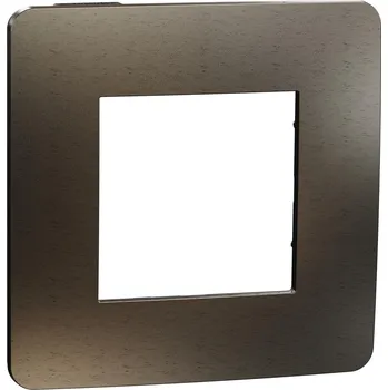 Schneider Electric NU280253M Unica Studio Metal - Krycí rámeček jednonásobný, Dark Aluminium/Černý
