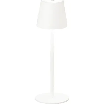 Venkovní osvětlení Bílá LED stmívatelná stolní lampa se senzorem pohybu a s kovovým stínidlem (výška 38 cm) Tropea – Fischer & Honsel ID_1554170