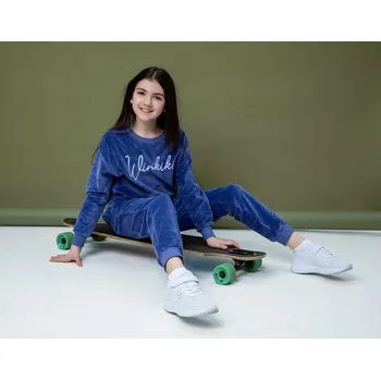 Dívčí tepláková souprava Velur Winkiki - liliová 134