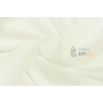 Metráž - Chifon Pes SMETANOVÁ TL55137101 - Smetanová, 150 cm