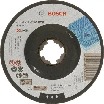 Řezný kotouč BOSCH Řezací kotouč X-LOCK Standard for Metal s prolomeným středem, 125 × 2,5 × 22,23 mm
