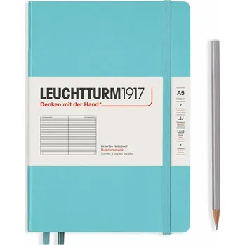 Blok Zápisník Aquamarine, Medium, 251 p. linkovaný