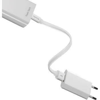 Datový kabel ColorWay USB - microUSB kabel 25cm, plochý, bílá