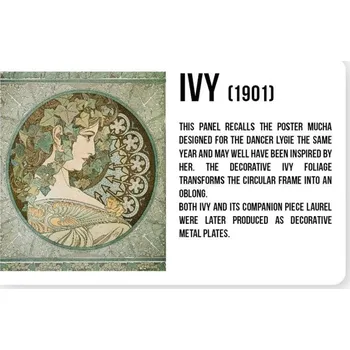 Dekorativní magnet Magnet Alfons Mucha - Ivy