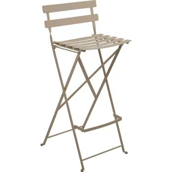 Muškátově šedá kovová skládací barová židle Fermob Bistro