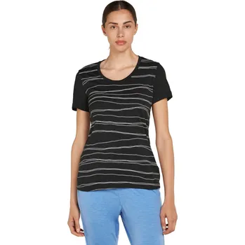 Dámské merino tričko s krátkým rukávem ICEBREAKER Wmns 150 Tech Lite SS Scoop T SofS, Black velikost: S