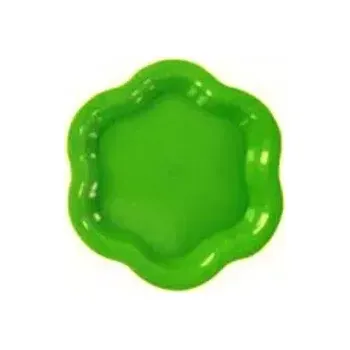 Talíř Toro Talířek, 4 ks, tvar květina, zelený plast 263608ze