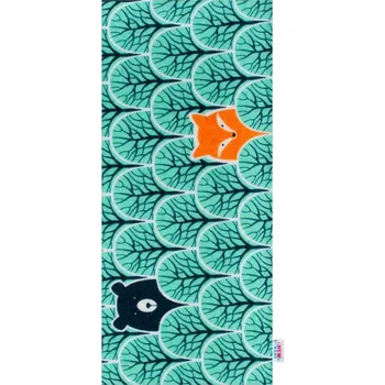 látková plena Flanelová plena s potiskem New Baby tyrkysová zvířata